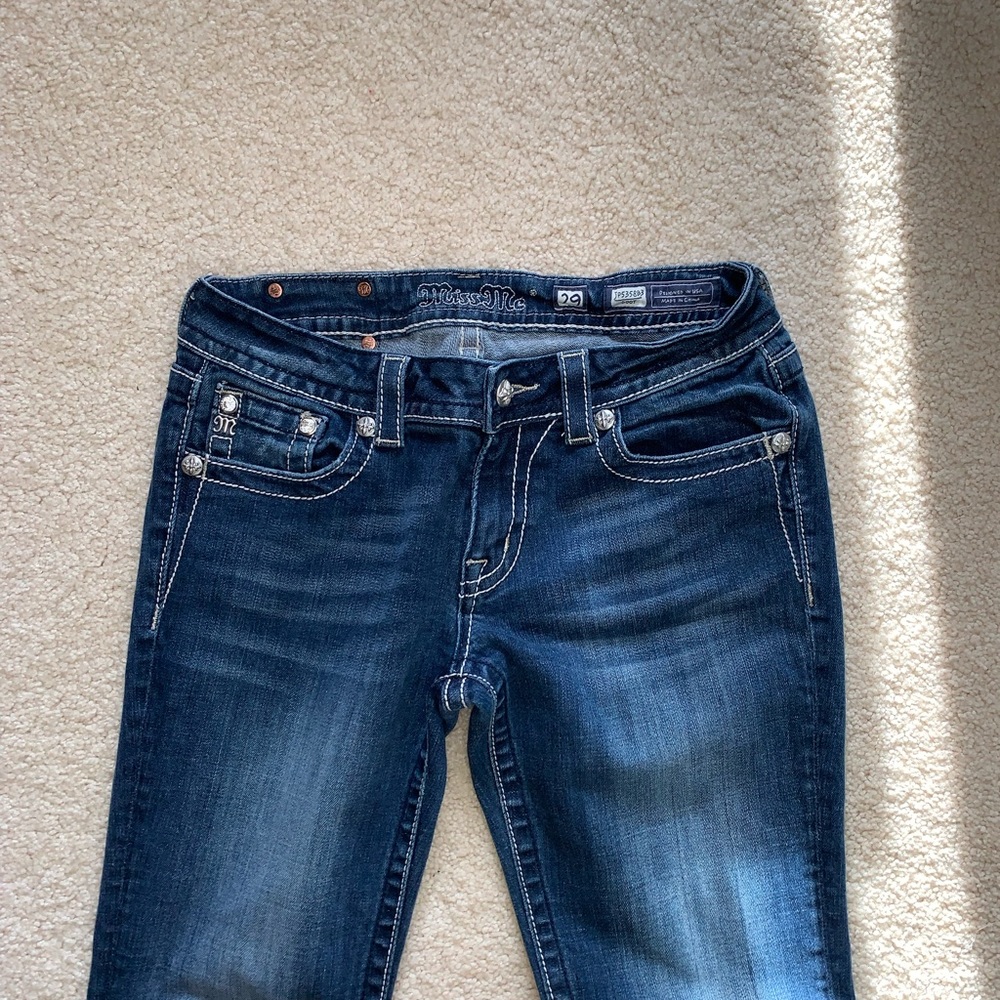 Miss Me Embellished Pocket Boot Cut Jeans